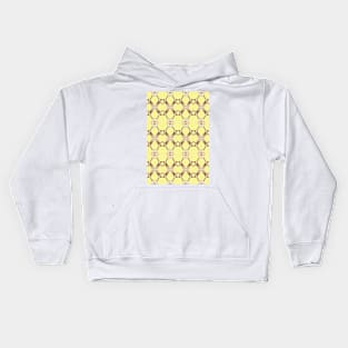 Diamond pattern on the yellow background Kids Hoodie